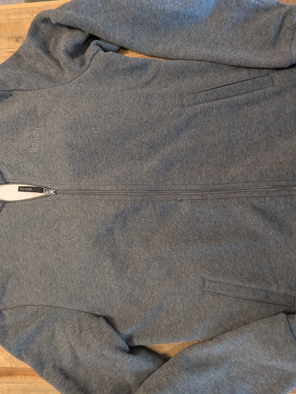 Bench Men's Heather Gray Full-Zip Sweater Jacket